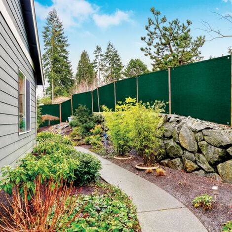 Rete ombreggiante 1,2x10m, telo frangivista recinzione giardino 90g/m²,  verde