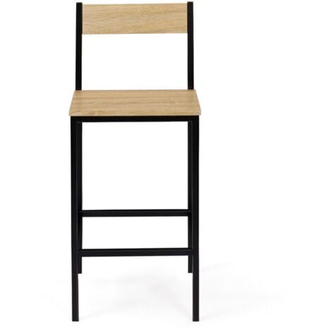 Set di 4 sgabelli da bar con schienale di design industriale DETROIT