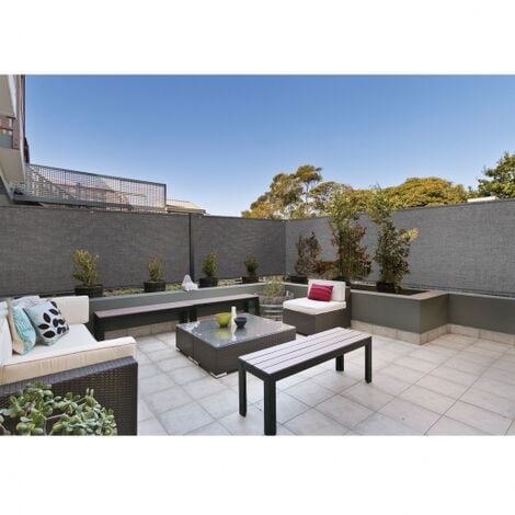 Rete ombreggiante 2x10m, telo frangivista recinzione giardino 300g/m², gris