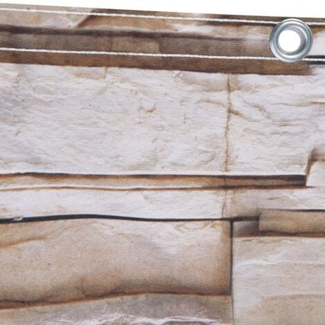 Schermo oscurante 1,2 x 10 M con motivo a pietra marrone 160 gr/m²