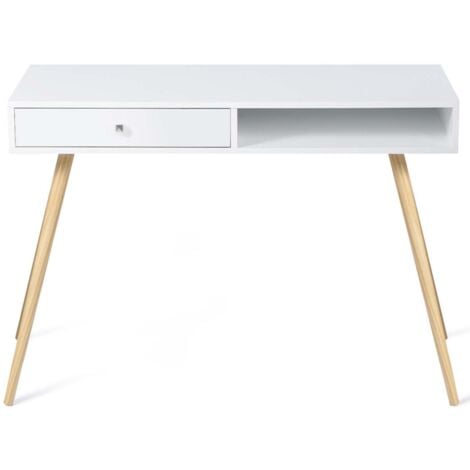 Scrivania scandinava EFFIE cassetto bianco legno
