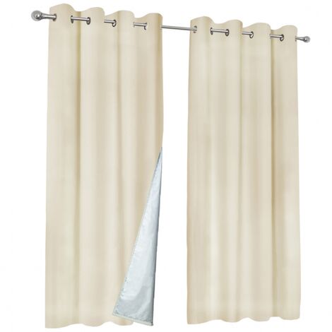 Set di 2 tende termiche beige 135x240 cm