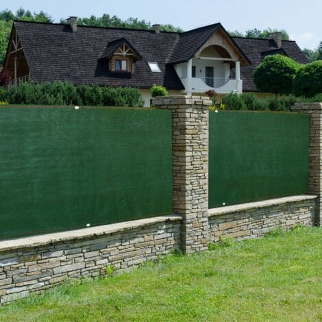 Rete ombreggiante 1x10m, telo frangivista recinzione giardino 90g/m², verde