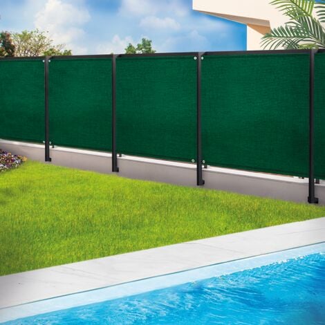 Rete ombreggiante 2x10m, telo frangivista recinzione giardino 220g/m², verde