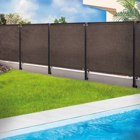 Rete ombreggiante 1x10m, telo frangivista recinzione giardino 220g/m², talpa