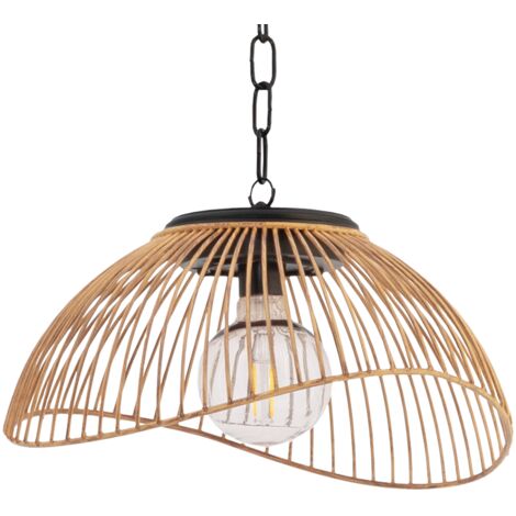 Lampade solari da esterno, sospensione in metallo effetto rattan SYDNEY