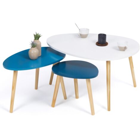 CLEVER SCHMUCK - Orecchini a forma di gattino, laccati blu e rosa in