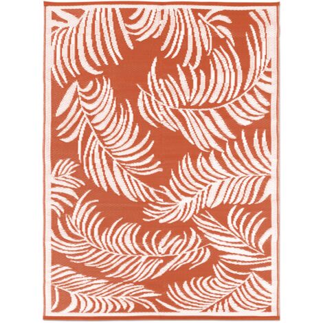 Tappeto per esterni COCO tropical terracotta e bianco 270 x 470 CM