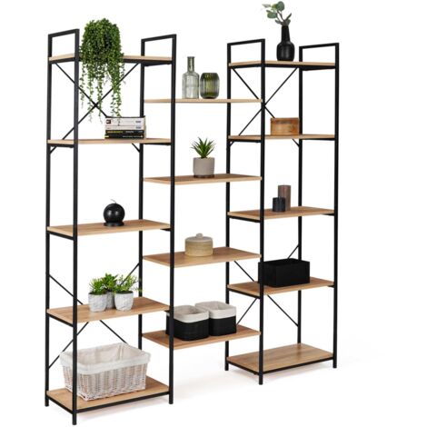 DETROIT libreria trio di design industriale a 5 livelli 170 cm