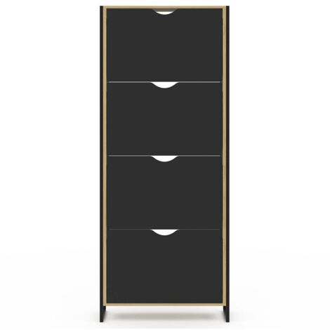 Mueble zapatero BOSTON 4 puertas de diseño industrial