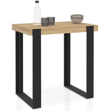 Tavolo da bar PHOENIX in legno e nero 113 cm