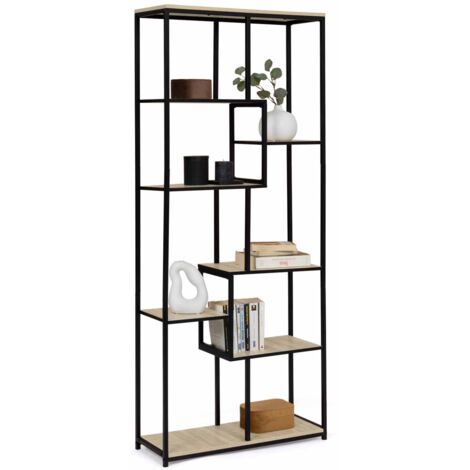 DETROIT libreria asimmetrica a 6 livelli dal design industriale 161 cm