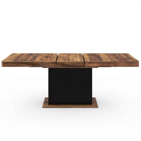 EDEN mesa de comedor extensible HAWKINS tapa de madera oscura 6-10 personas 160-200cm