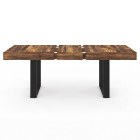 Mesa de comedor extensible PHOENIX HAWKINS tablero de madera oscura 160-200 cm