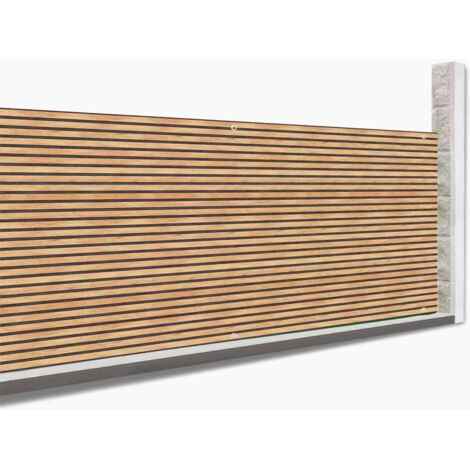 Schermo oscurante 1,5 x 10 M con effetto claustra in legno 160 gr/m²