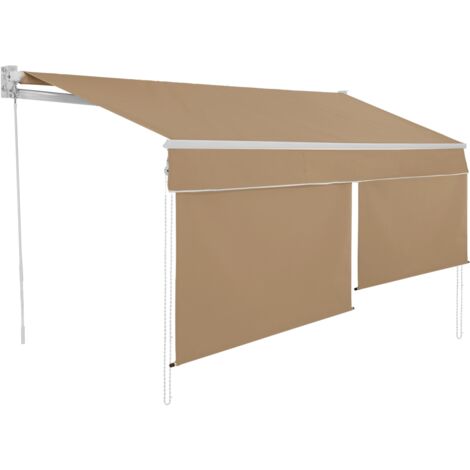 Tenda manuale 4x3 m taupe lambrequin H.1,50 m