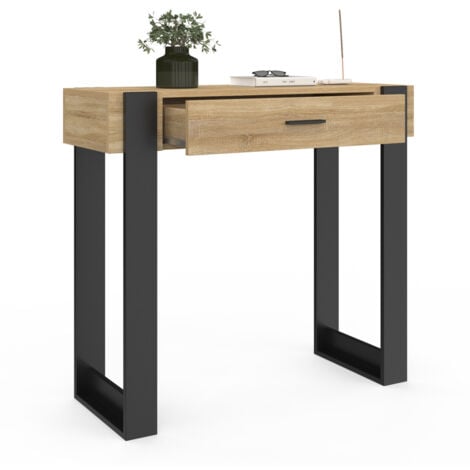 Consolle PHOENIX in legno e nero a 1 cassetto