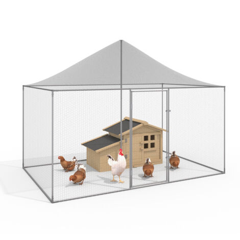Voliera di 6 m² Pollaio di 3 x 2 M per animali da cortile