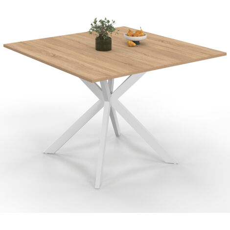 Tavolo Da Pranzo Quadrato ALIX Per 8 Persone Con Gambe In Legno E Ragno tavolo-da-pranzo-quadrato-alix-per-8-persone-con-gambe-in-legno-e-ragno