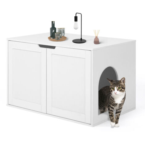 Toilette per gatti a doppia anta bianca (1/5)