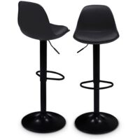 Set di 2 sgabelli da bar KARL design con piede nero