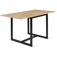 Tavolo da pranzo allungabile DETROIT 4-8 persone design industriale 80-160 cm
