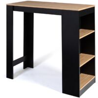 Tavolo alto da bar BARTH da 2 a 4 persone piano in legno nero di faggio