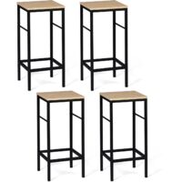 Set di 4 sgabelli da bar di design industriale DETROIT