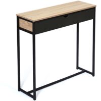 Consolle 1 cassetto nero BOSTON design industriale