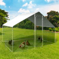 Recinzione per pollaio 3 m² rete metallica 2,20x1,4 M acciaio zincato