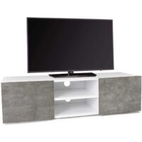 Porta TV ELI bianco con ante effetto cemento