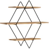 Scaffale a parete in metallo LILY a 3 livelli dal design industriale