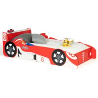 Letto per bambini formula 1 rosso 70x140 cm TEDDI