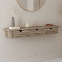 Estantería de pared de haya con 3 cajones LISE