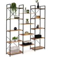 DETROIT libreria trio di design industriale a 5 livelli 170 cm