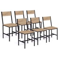 Set di 6 sedie da cucina di design industriale DETROIT