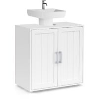 Mobiletto da bagno WALDO in legno bianco