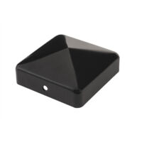 Diamantspitzenhut für Holzpfosten - Schwarze Ausführung CABOCHONPB 71x71x32 - Stärke 0,8 mm