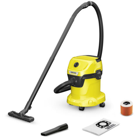 Nass-/Trockensauger KÄRCHER WD 3 V-15/4/20: Leistungsstarker & energieeffizienter Mehrzwecksauger mit 15L Behälter, einteiligem Patronenfilter, 4m Kabel & 2m Saugschlauch