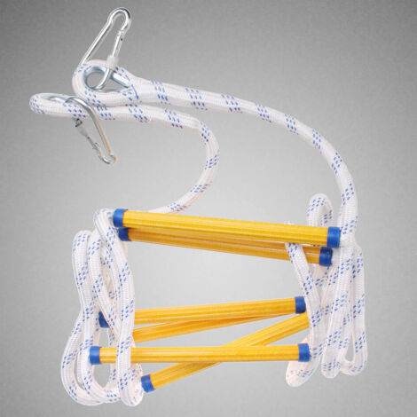 CRAYZA Feuerleiter / Sicherheitsseilleiter – Tragbar, 2 Haken, Für 2–3 Stockwerke
