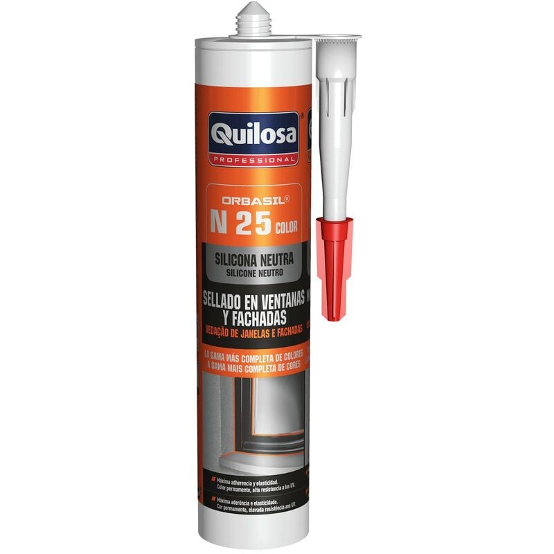 Silicona multiuso antimoho color gris Cartucho 280ml OLIVÉ