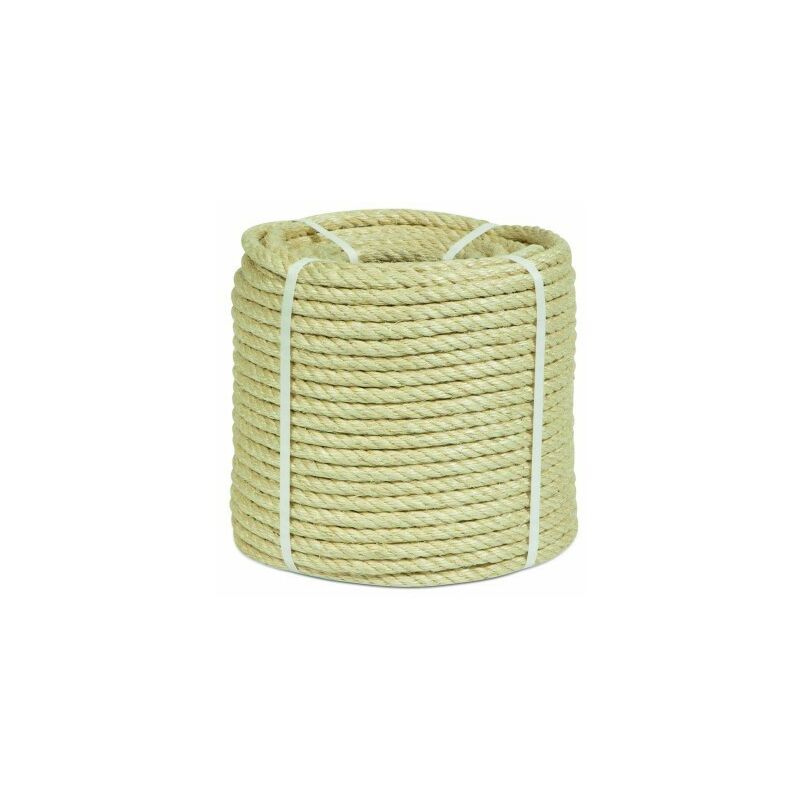 CUERDA TORCIDA 06MM SISAL NAT 4 CABOS HYC 200 MT