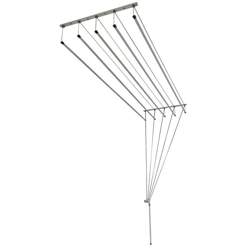 Tendederos Efegete Ceiline Manual Largo 200cm. Tendedero de Techo de Sube y  Baja. Seca Ropa o Sábanas sin ocupar Espacio. Barras Anchas de Acero: no  Marca la Ropa. Fabricado para durar décadas 