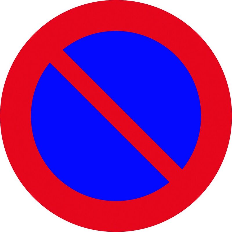 SEÑAL VIAL 700X700MM METALICA PROHIBIDO ESTACIONAR V10041