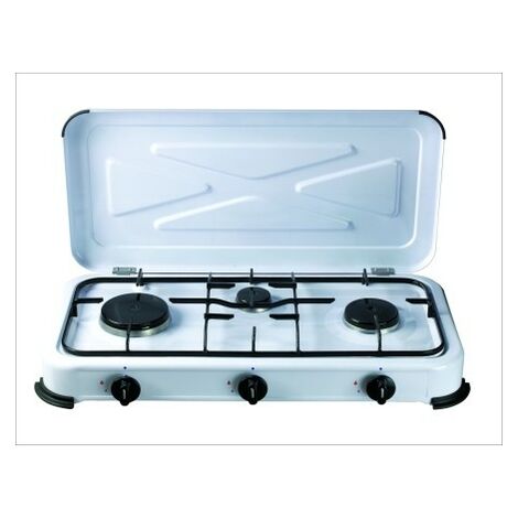 COCINA PORTATIL 580X330X90MM 1,4/1,2/0,85 KW A GAS VIVAH 3 F