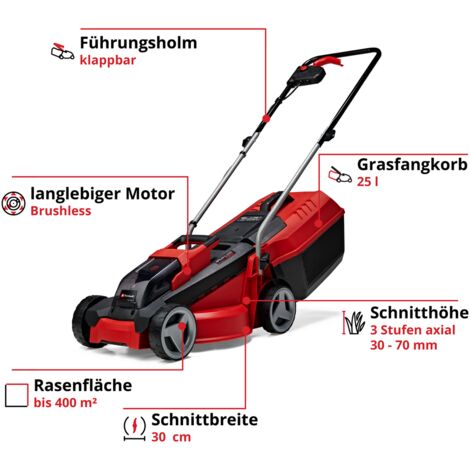 Cortacésped a batería EINHELL GE-CM 18/30 Li (1x3,0 Ah)