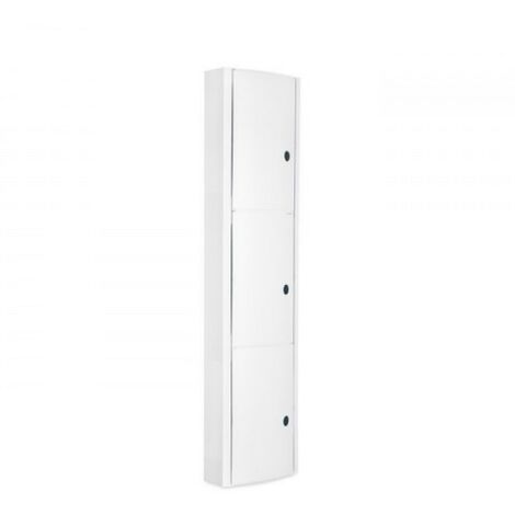MUEBLE BAÑO VERT 22X10,5X90,5MM 3 PUERTAS PP BL FIX TATAY