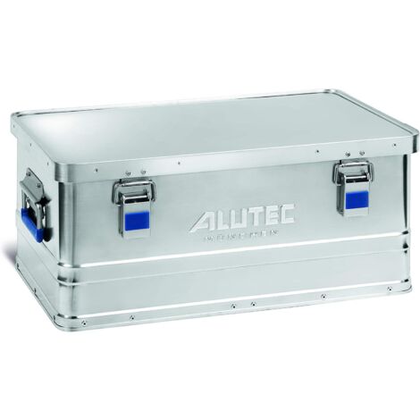 Scatola in alluminio ALUTEC BASIC 40 (contenuto 40 l, dimensioni interne (LxLxA) 535 X 340 X 220 mm, resistente alla polvere e agli spruzzi d'acqua, cassetta degli attrezzi, scatola portaoggetti, peso