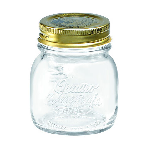 Bormioli Rocco Quattro Stagioni vasetti per marmellata/conserva 150 ml (con coperchio a vite ø 56 mm, vasetto per marmellata, 12 vasetti) 58276
