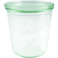 Barattolo Weck 290ml (barattolo per conserve di alta qualità con coperchio in vetro per cucinare resistente al calore adatto al microonde adatto al forno vetro con bordo rotondo) 900, 6 pezzi